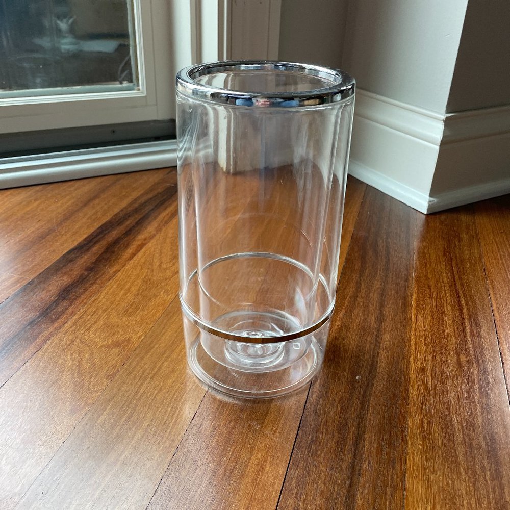 Iceless Clear Acrylic / Chrome Wine Cooler